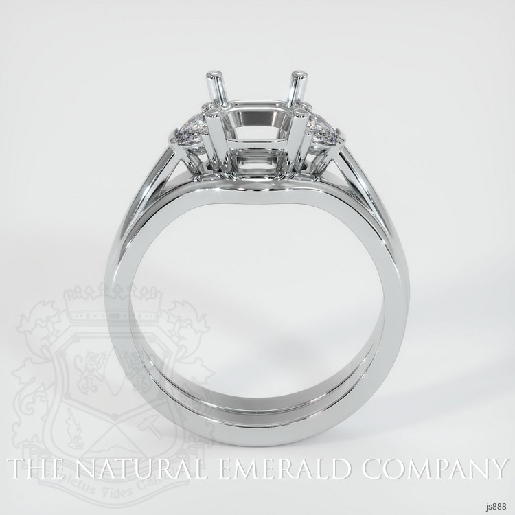 Platinum 950 Three Stone Ring Setting