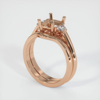 18K Rose Gold Three Stone Ring Setting Video