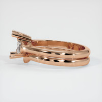 18K Rose Gold Three Stone Ring Setting Image