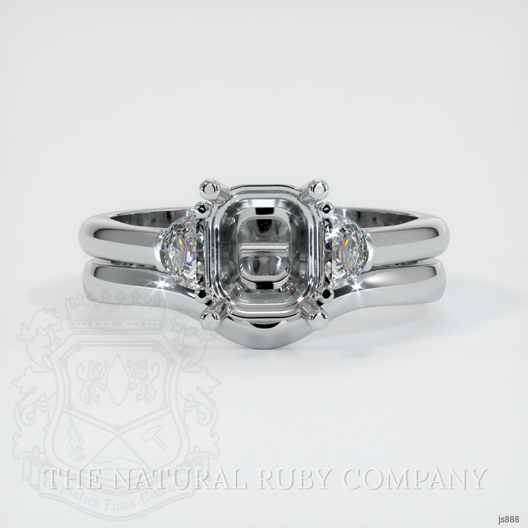 Silver Three Stone Ring Setting