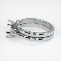 Silver Three Stone Ring Setting Image