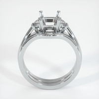 Silver Three Stone Ring Setting Image