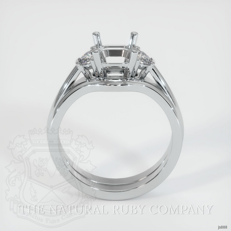Silver Three Stone Ring Setting