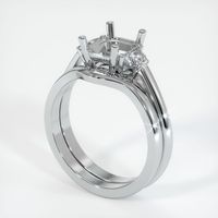 18K White Gold Three Stone Ring Setting Video