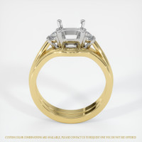 14K White & Yellow Three Stone Ring Setting Image