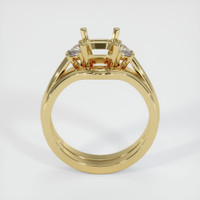 14K Yellow Gold Three Stone Ring Setting Image