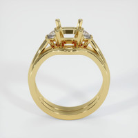 18K Yellow Gold Three Stone Ring Setting Image