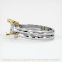 18K Yellow & White Three Stone Ring Setting Image