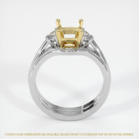 18K Yellow & White Three Stone Ring Setting Image