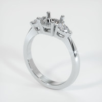 18K White Gold Three Stone Ring Setting Video
