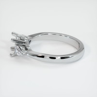 18K White Gold Three Stone Ring Setting Image