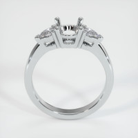 18K White Gold Three Stone Ring Setting Image