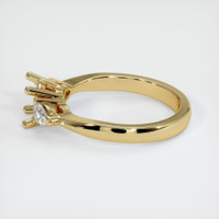10K Yellow Gold Three Stone Ring Setting Image