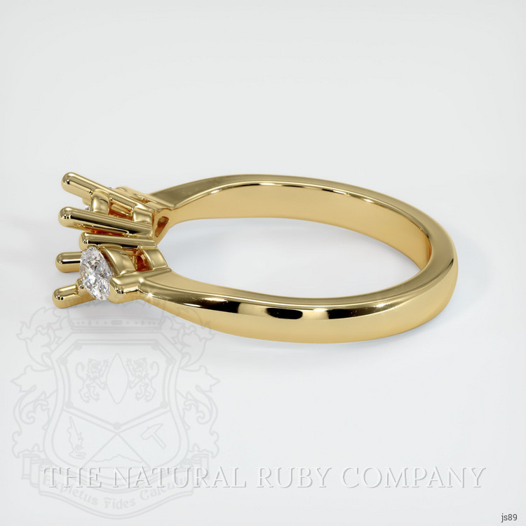 10K Yellow Gold Three Stone Ring Setting