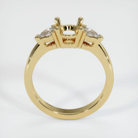 10K Yellow Gold Three Stone Ring Setting Image