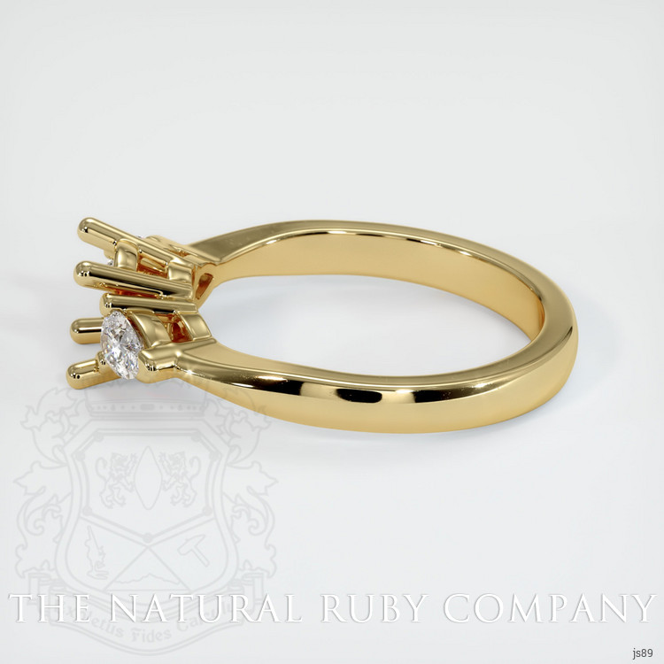 14K Yellow Gold Three Stone Ring Setting