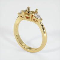 18K Yellow Gold Three Stone Ring Setting Video