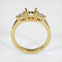 18K Yellow Gold Three Stone Ring Setting Image