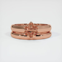 14K Rose Gold Wedding Set Ring Setting Image