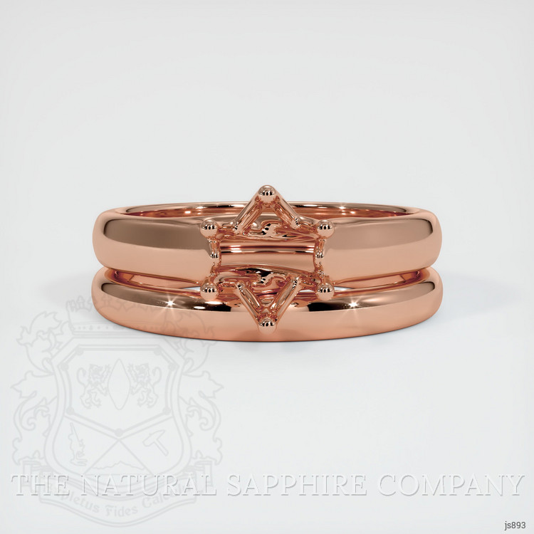 14K Rose Gold Wedding Set Ring Setting