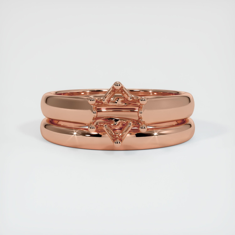 14K Rose Gold Wedding Set Ring Setting