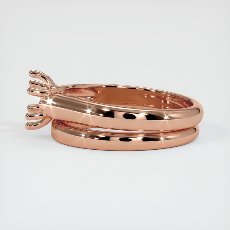 14K Rose Gold Wedding Set Ring Setting