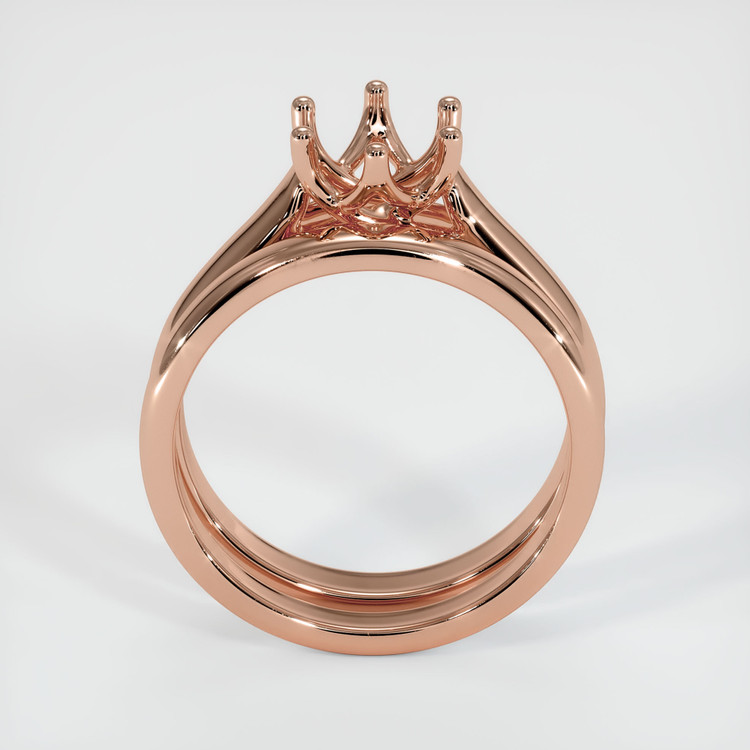 14K Rose Gold Wedding Set Ring Setting
