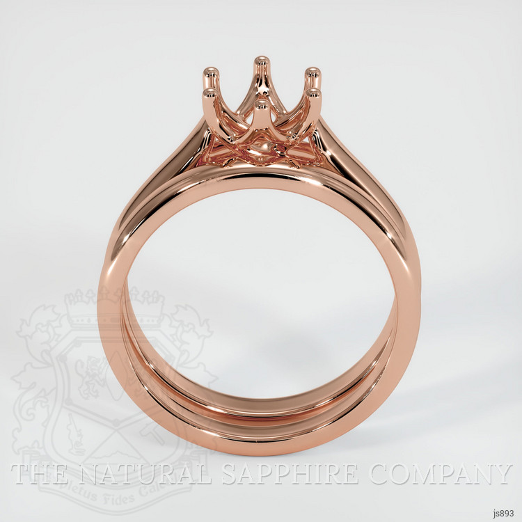 14K Rose Gold Wedding Set Ring Setting