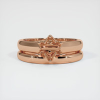 18K Rose Gold Wedding Set Ring Setting Image