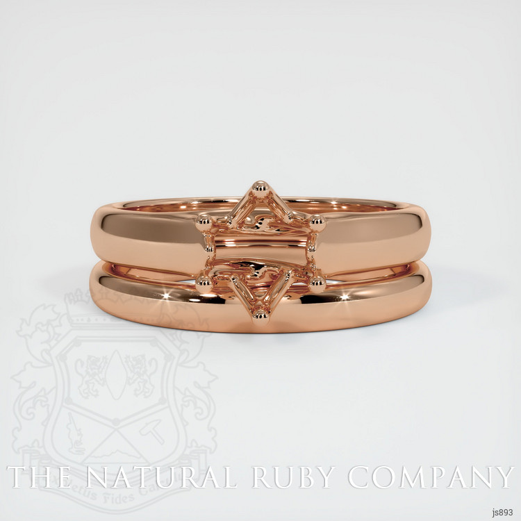 18K Rose Gold Wedding Set Ring Setting