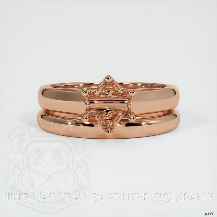 18K Rose Gold Wedding Set Ring Setting