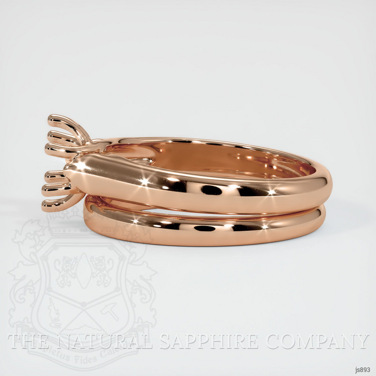 18K Rose Gold Wedding Set Ring Setting