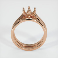 18K Rose Gold Wedding Set Ring Setting Image