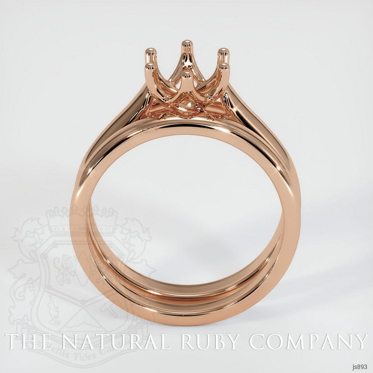 18K Rose Gold Wedding Set Ring Setting
