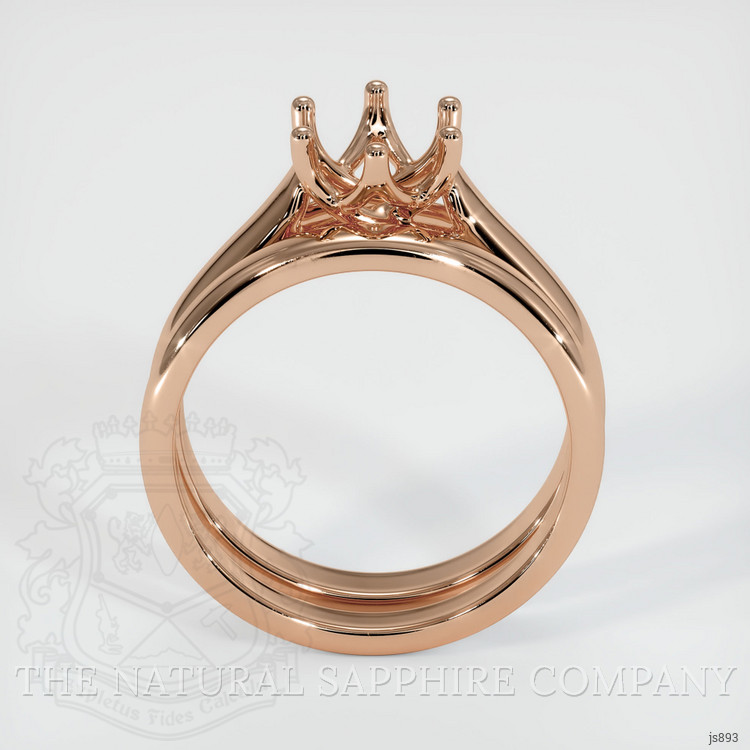 18K Rose Gold Wedding Set Ring Setting