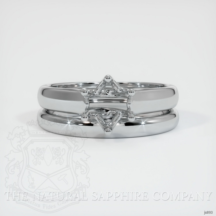 Silver Wedding Set Ring Setting