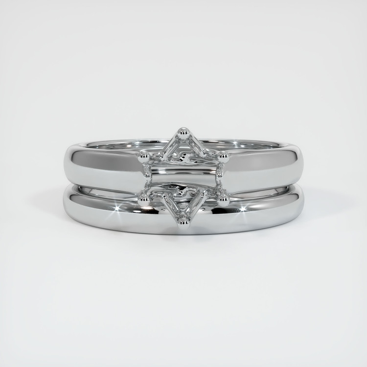 Silver Wedding Set Ring Setting