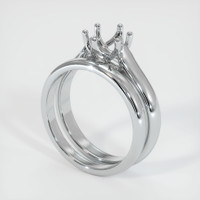 14K White Gold Wedding Set Ring Setting Video