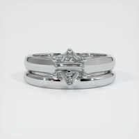 14K White Gold Wedding Set Ring Setting Image
