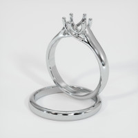 14K White Gold Wedding Set Ring Setting Image