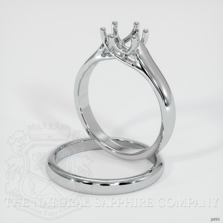 14K White Gold Wedding Set Ring Setting
