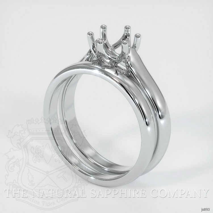 18K White Gold Wedding Set Ring Setting