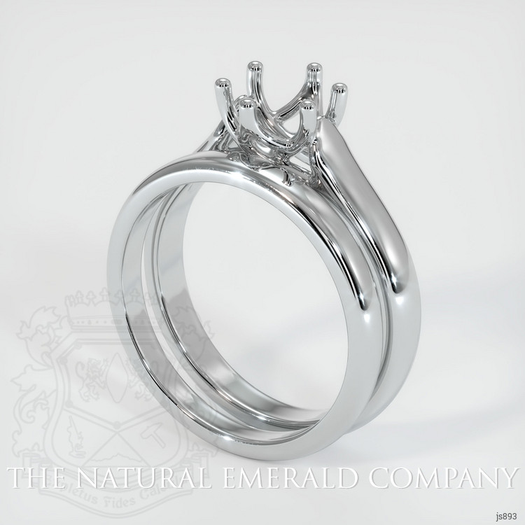 18K White Gold Wedding Set Ring Setting