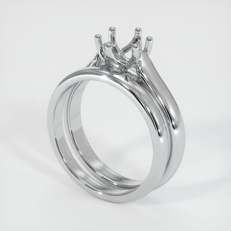 18K White Gold Wedding Set Ring Setting
