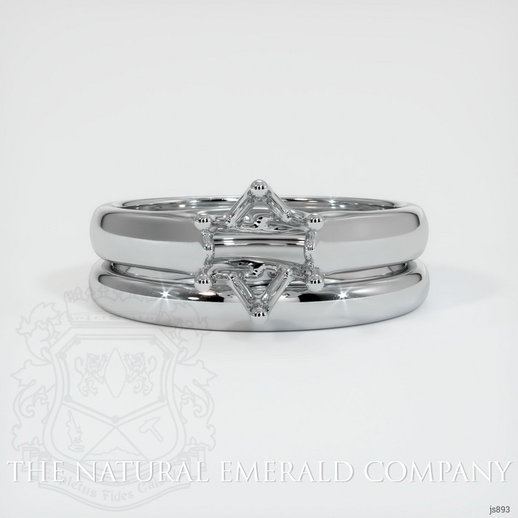 18K White Gold Wedding Set Ring Setting