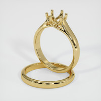 10K Yellow Gold Wedding Set Ring Setting Image