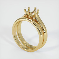 14K Yellow Gold Wedding Set Ring Setting Video
