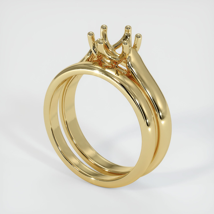 14K Yellow Gold Wedding Set Ring Setting
