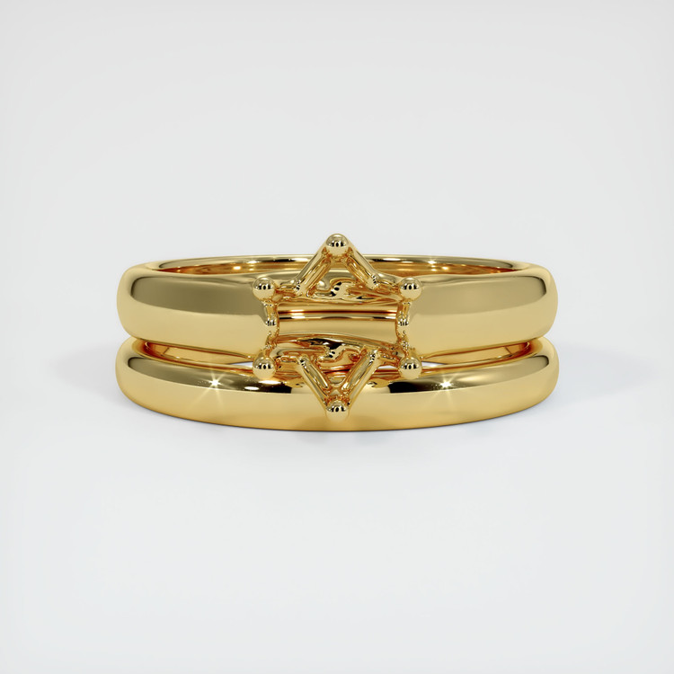 18K Yellow Gold Wedding Set Ring Setting