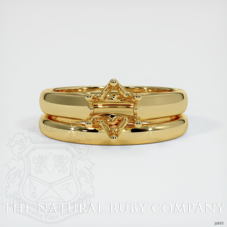 18K Yellow Gold Wedding Set Ring Setting